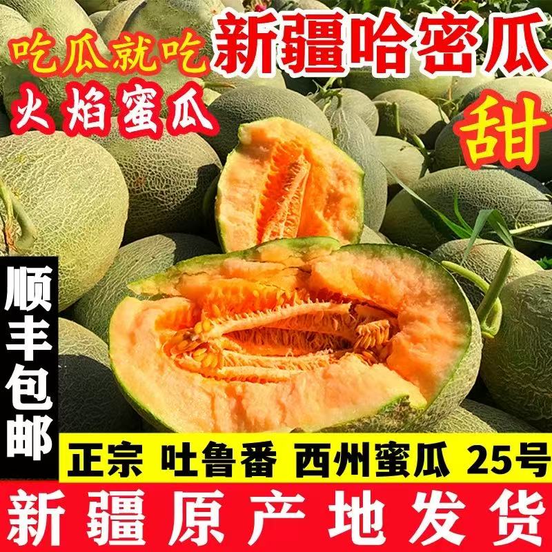 顺丰新疆直发哈密瓜吐鲁番甜瓜当季生鲜水果现摘现发整箱