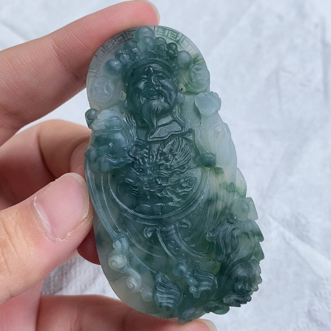 未镶嵌定制翡翠财神 预算价