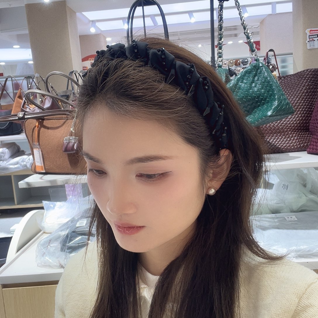 布艺非金属泡菜黑猪猪倒齿发箍