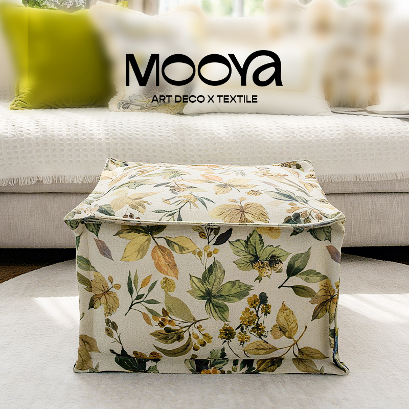 目野「塞纳重翠」法式坐墩高级蒲团换鞋凳子客厅脚踏沙发墩子新款