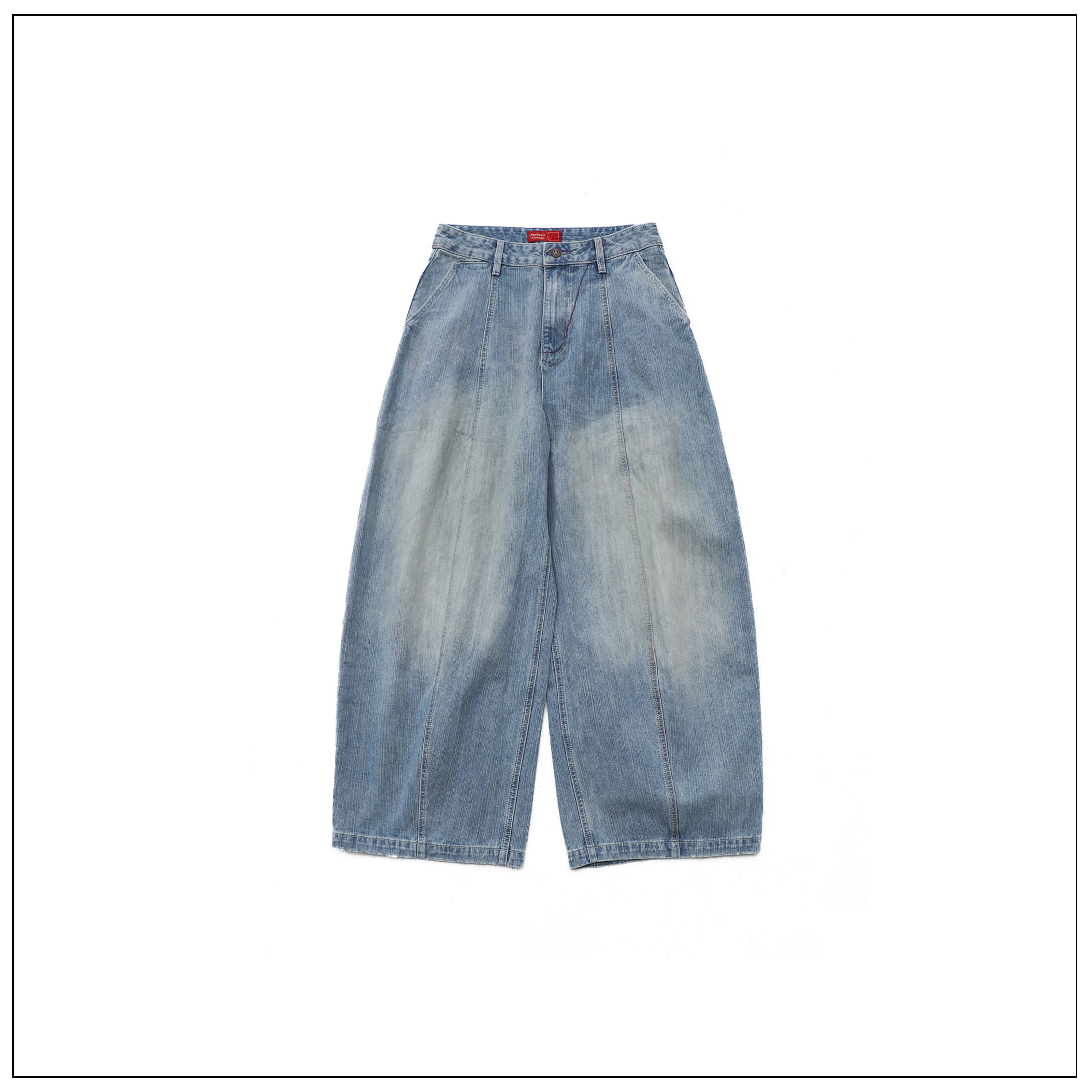 【上海】Algebraic Average弯刀剪裁宽松牛仔裤