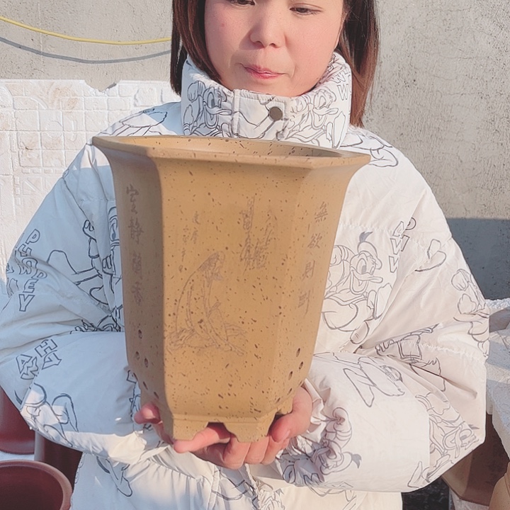 宜兴紫砂精品花盆 