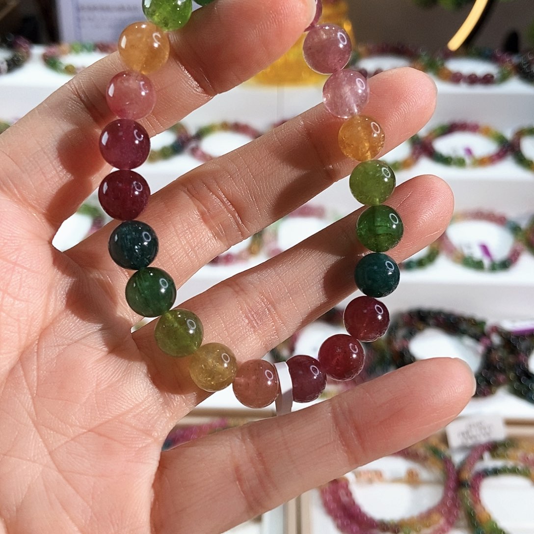 未镶嵌手链碧玺G2064素圈颜色微差