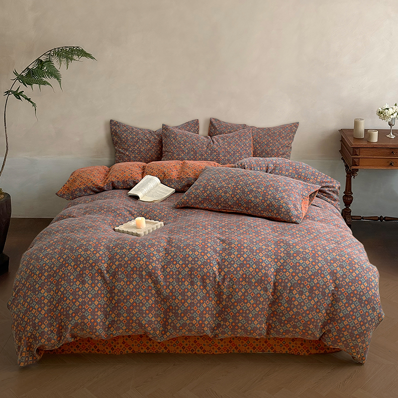 【法布丽娜】爆款全棉A类——双层纱四件套【香奈】