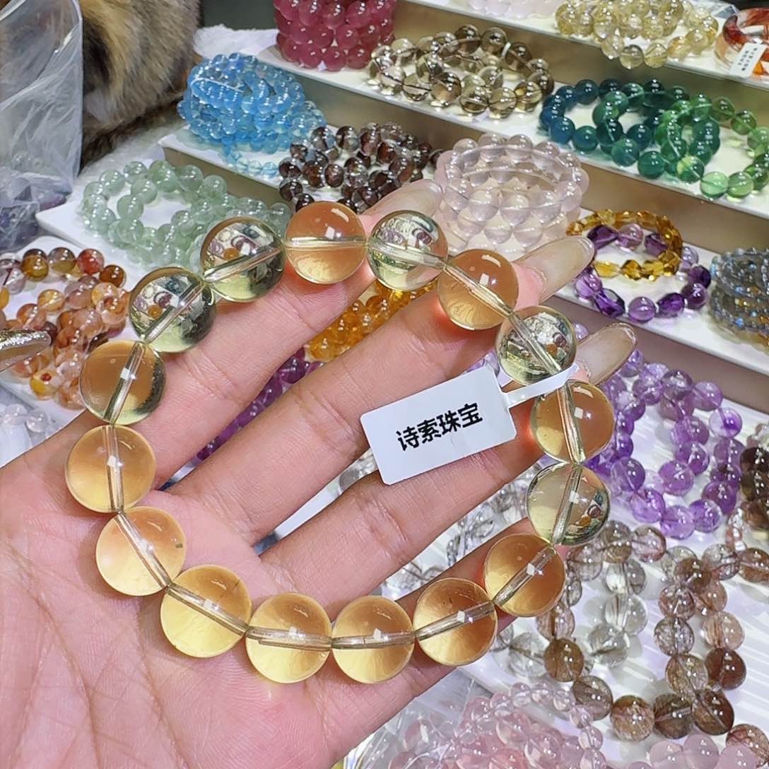 水晶手链未镶嵌翘***播竹叶青14