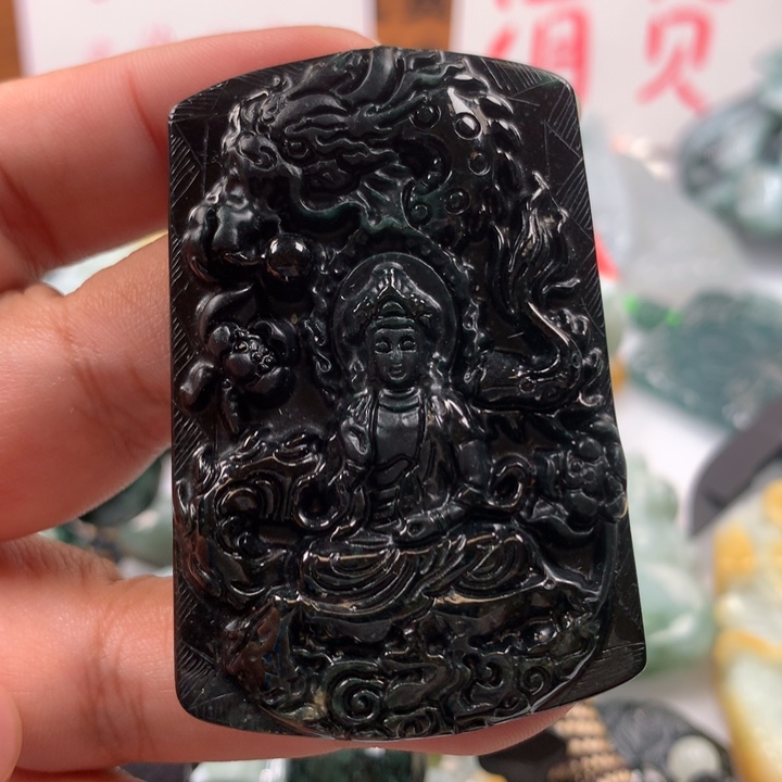 翡翠颈饰未镶嵌保真天然A货翡翠