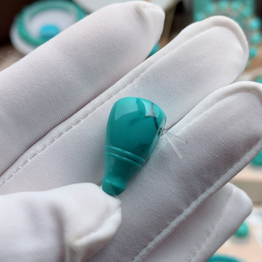 绿松石珠宝奇石未镶嵌10.8mm