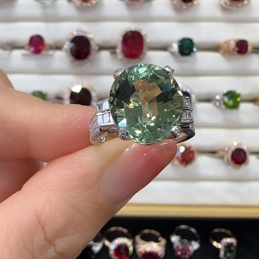 碧玺戒指18K金镶嵌8.3ct