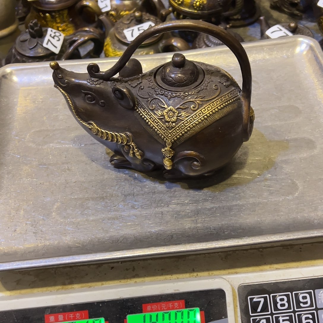 用***3黄铜摆件，文房摆件