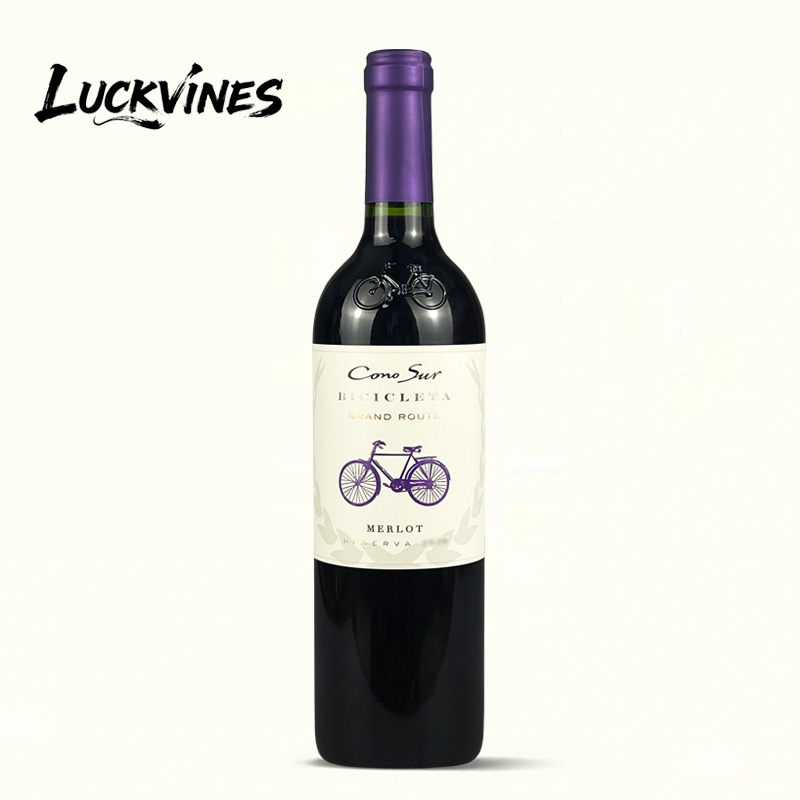 luckvines/智利原瓶进口柯诺苏自行车理想线赤霞珠/梅洛干红