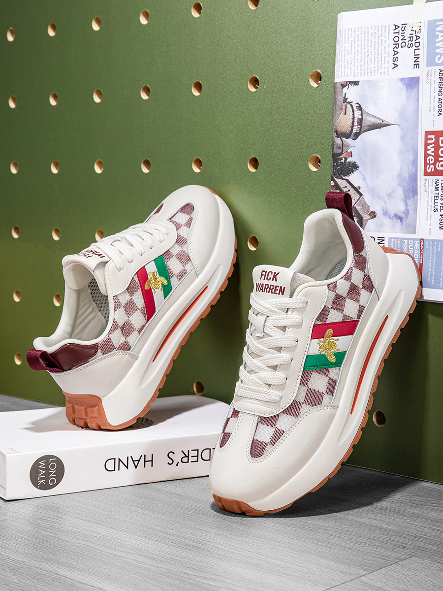 【小密峰】夏季新款 透气空调鞋 皮网拼接 轻便软底休闲跑步运动鞋