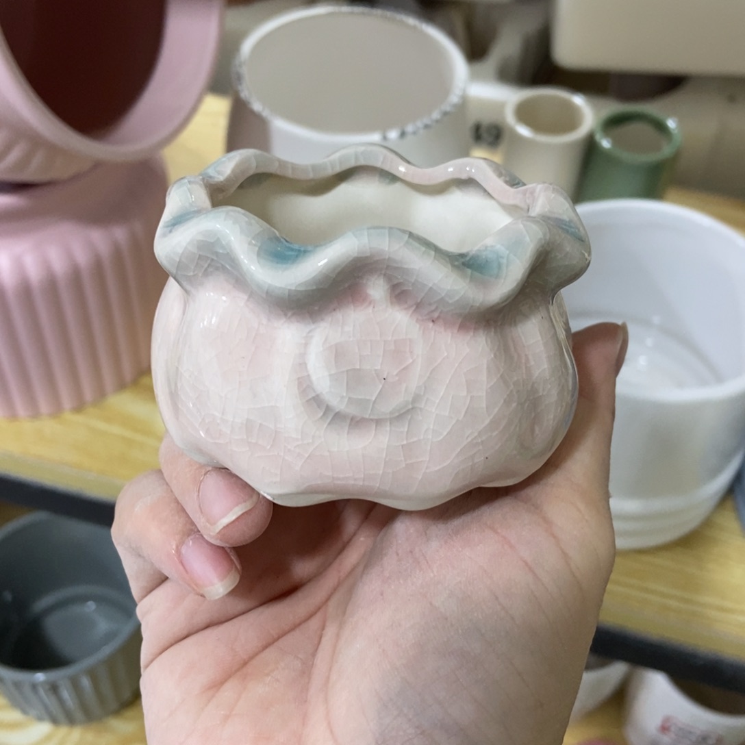 红陶陶瓷花盆满12米包邮