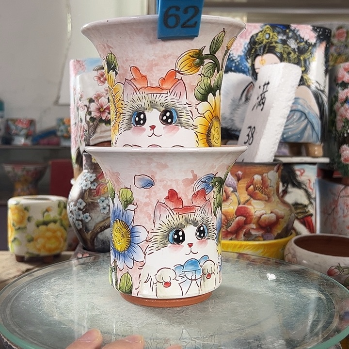 ****见景德镇幸运花盆性价比超高