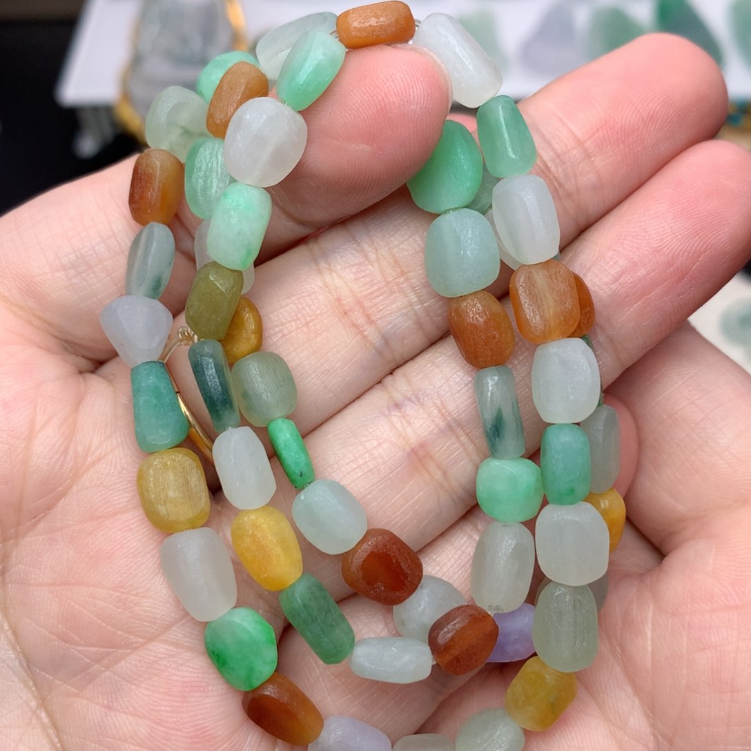 未镶嵌定制翡翠多宝项链