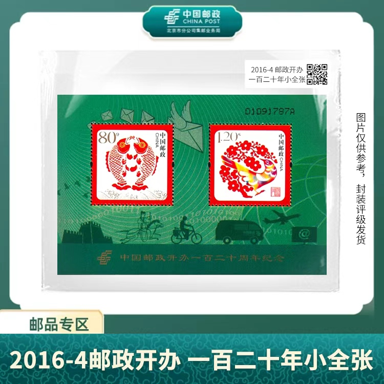 中国邮政-邮政开办120周年小全张（片）X