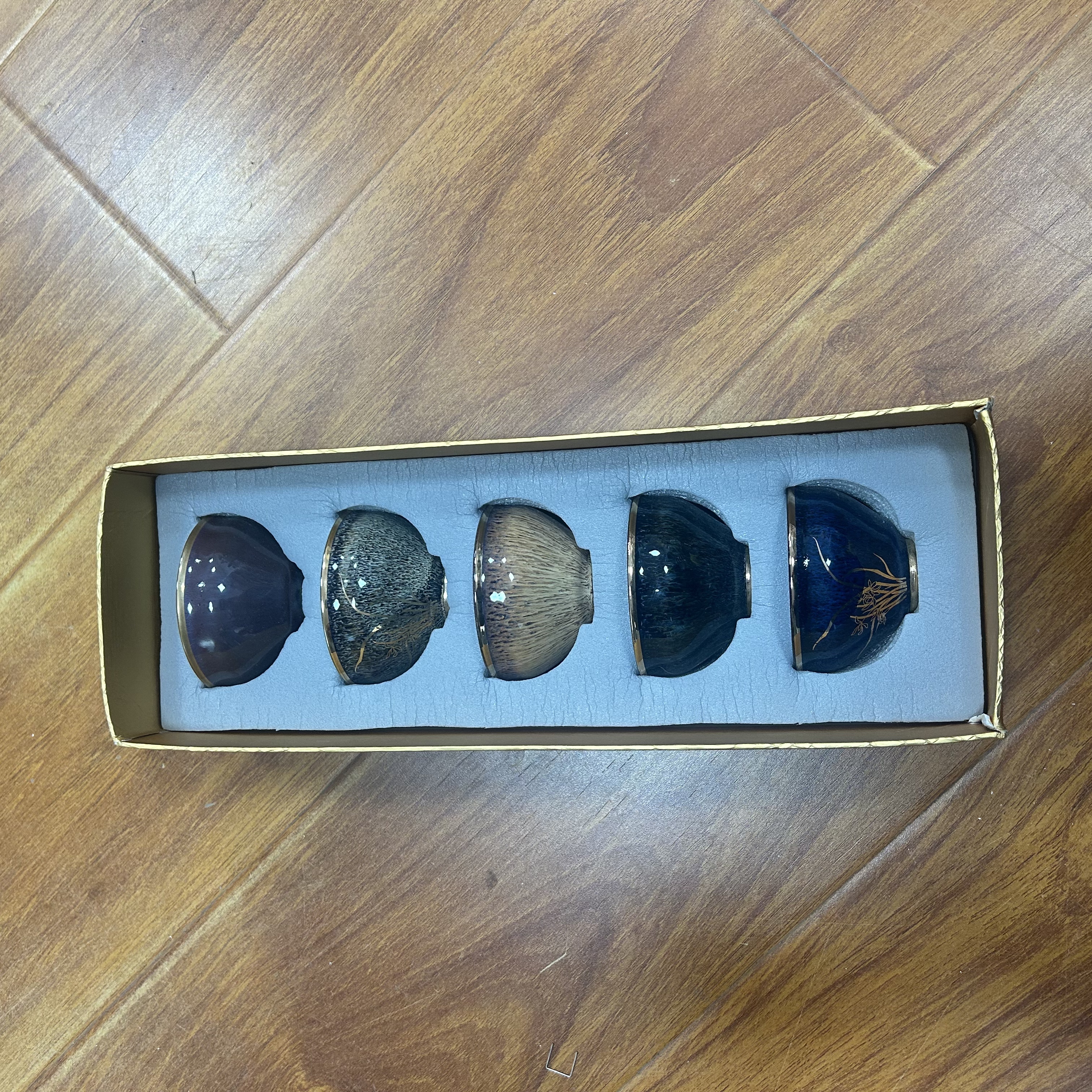 建盏金镶玉主人杯功夫茶杯窑变家用高档礼盒装