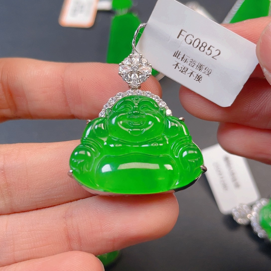 【闪购商品】颈饰银S925镶嵌翡翠翡翠