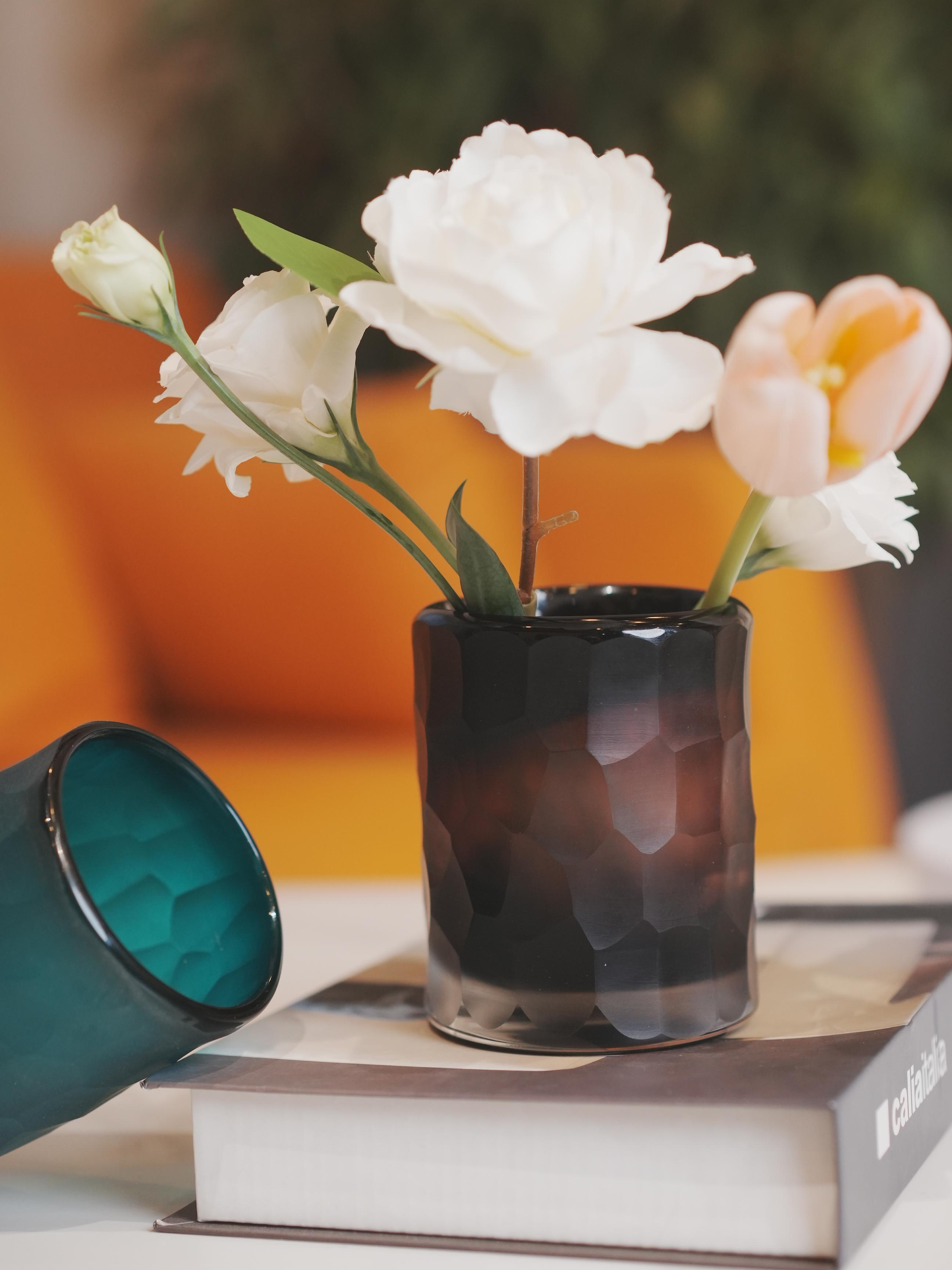 <可清甄选-香薰杯>手工磨刻高档琉璃花器 多样性发一