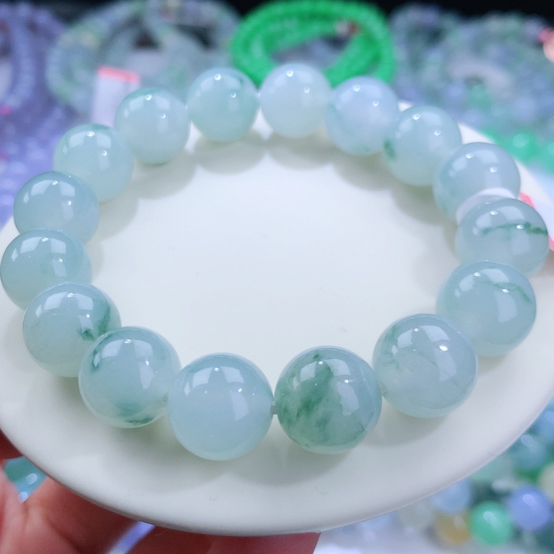 翡翠手链未镶嵌卡12.5