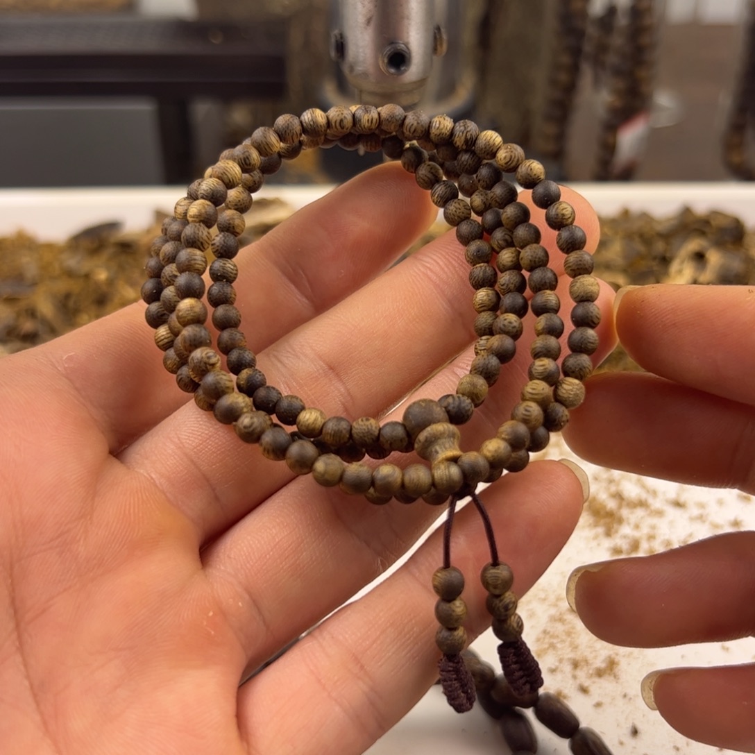 手串沉香圆珠多圈4mm