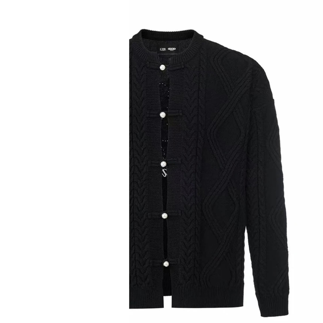 （男女情侣款）GOOD Love is good 钉珠重工毛衣开衫