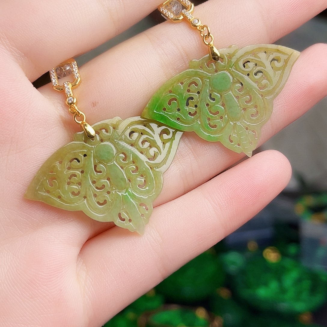 颈饰银S925镶嵌翡翠多样性