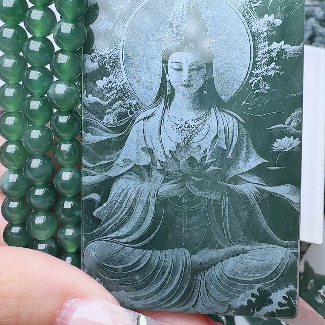 翡翠未镶嵌颈饰天然的A货翡翠多样性发其一 