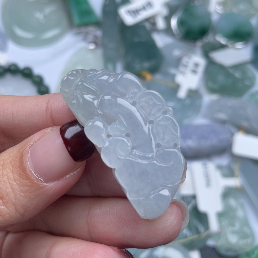 翡翠颈饰未镶嵌纯天然a货缅甸翡翠包邮