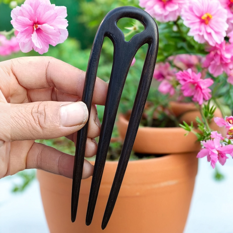 天然檀木道家步摇高级感盘发木簪中国风复古发簪简约百搭古风簪子