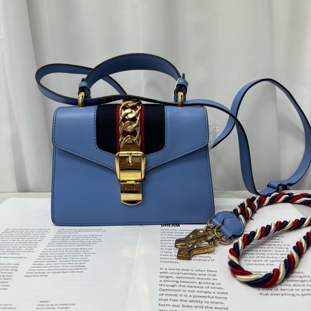 95新 GUCCI/古驰 Gucci古驰 Dionysus小号浅蓝色