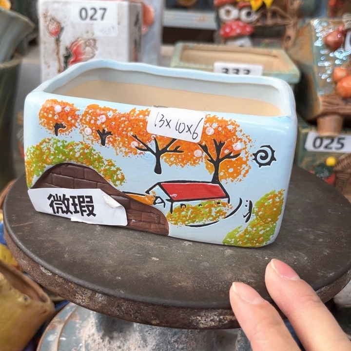 紫砂花盆粗陶材质多肉花盆