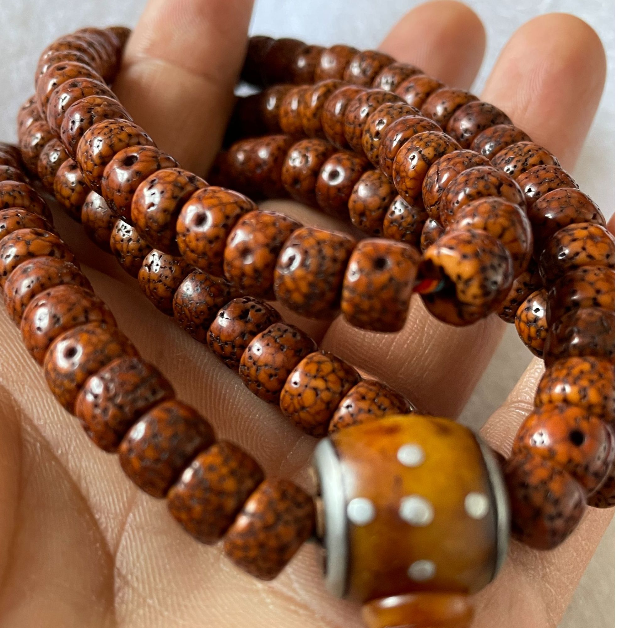 【云尔丹】藏传藏式星月菩提 108颗念珠   素串（多样性选择）