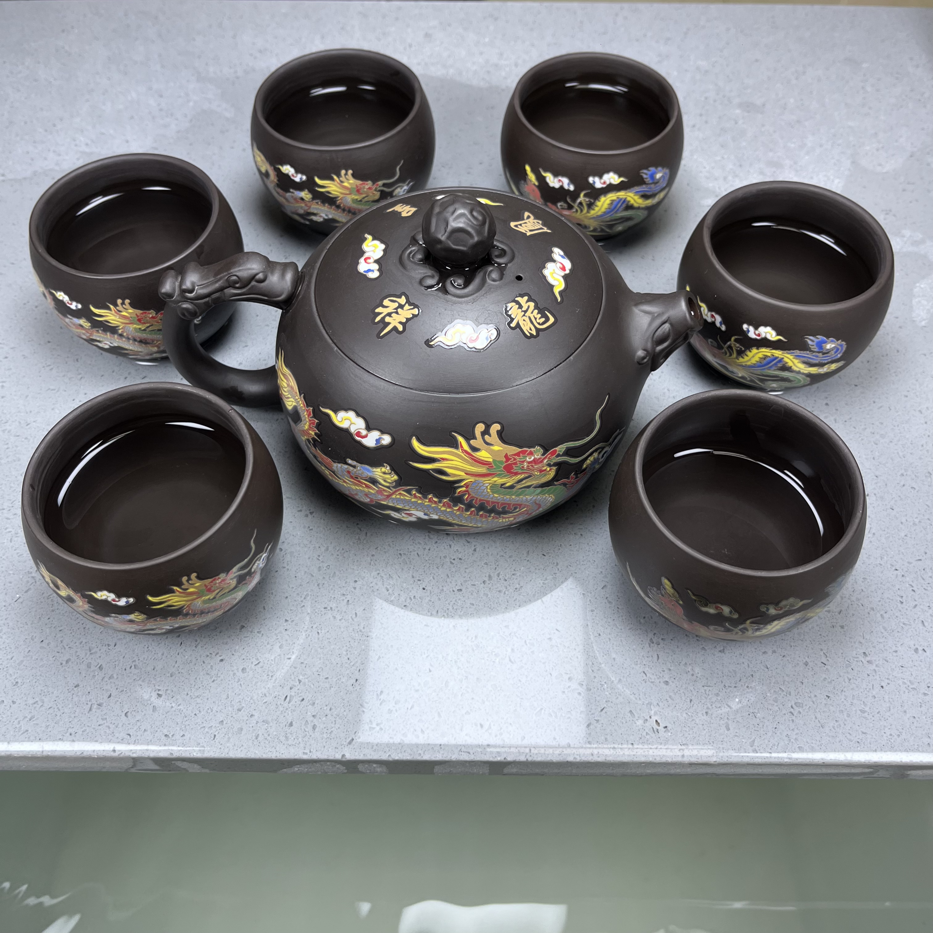 龙凤大西施550cc一壶六龙蛋变色主人杯