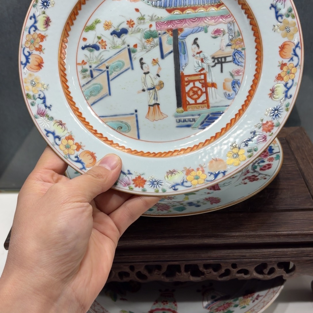 惕***然摆件瓷瓷器股工艺品摆件五彩