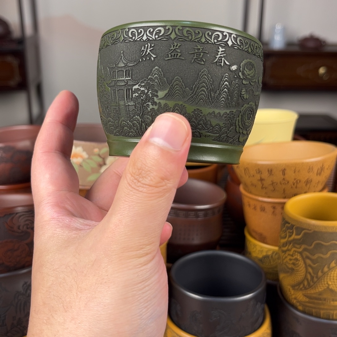 茶杯紫砂紫砂主人杯 手工制作