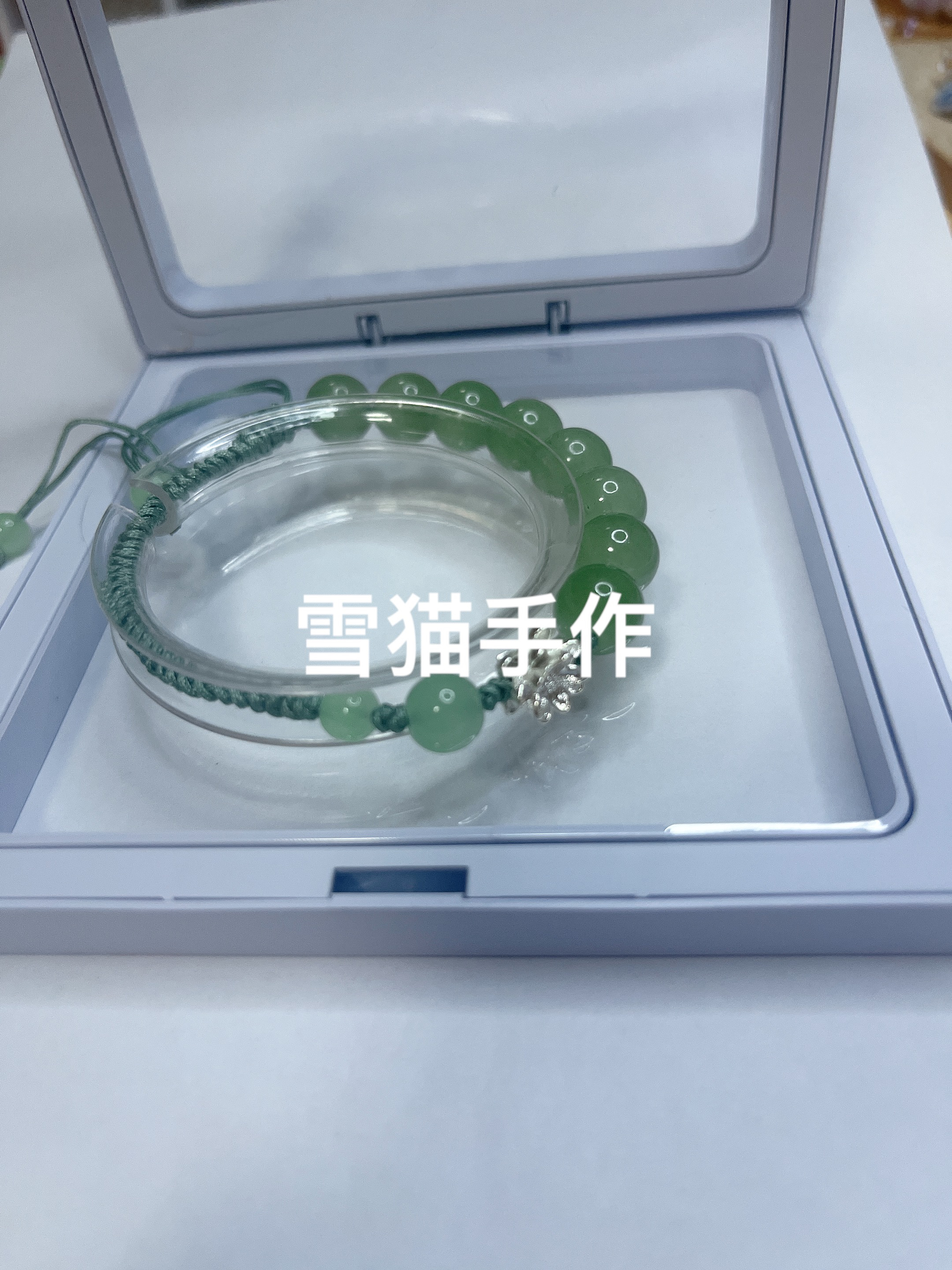 合金琉璃手链 仿玉髓手链 绿色手链 编绳手链
