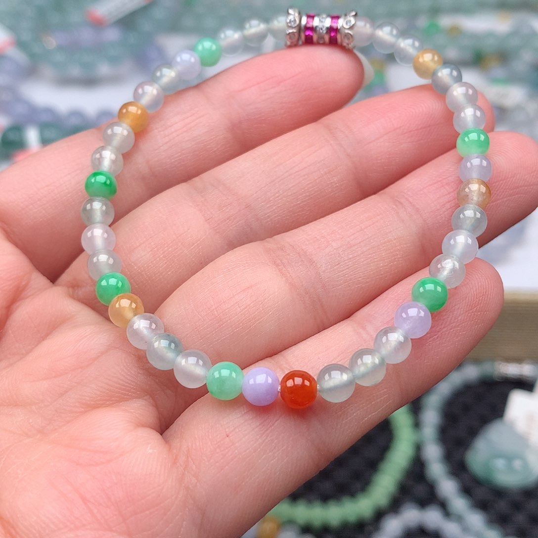 翡翠手链未镶嵌翡翠卡4.5