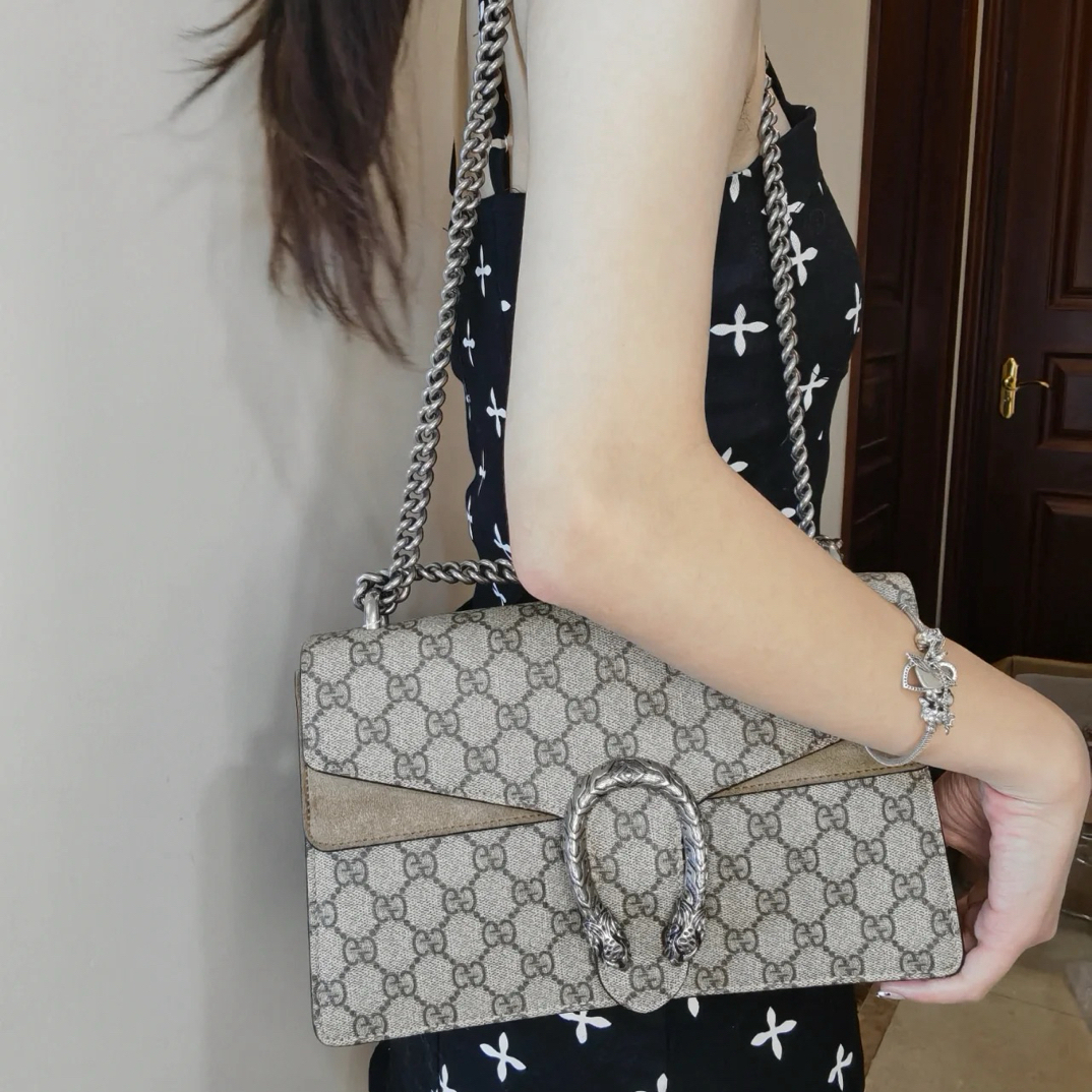 95新 GUCCI/古驰 御古屋/64840/中号老花酒神