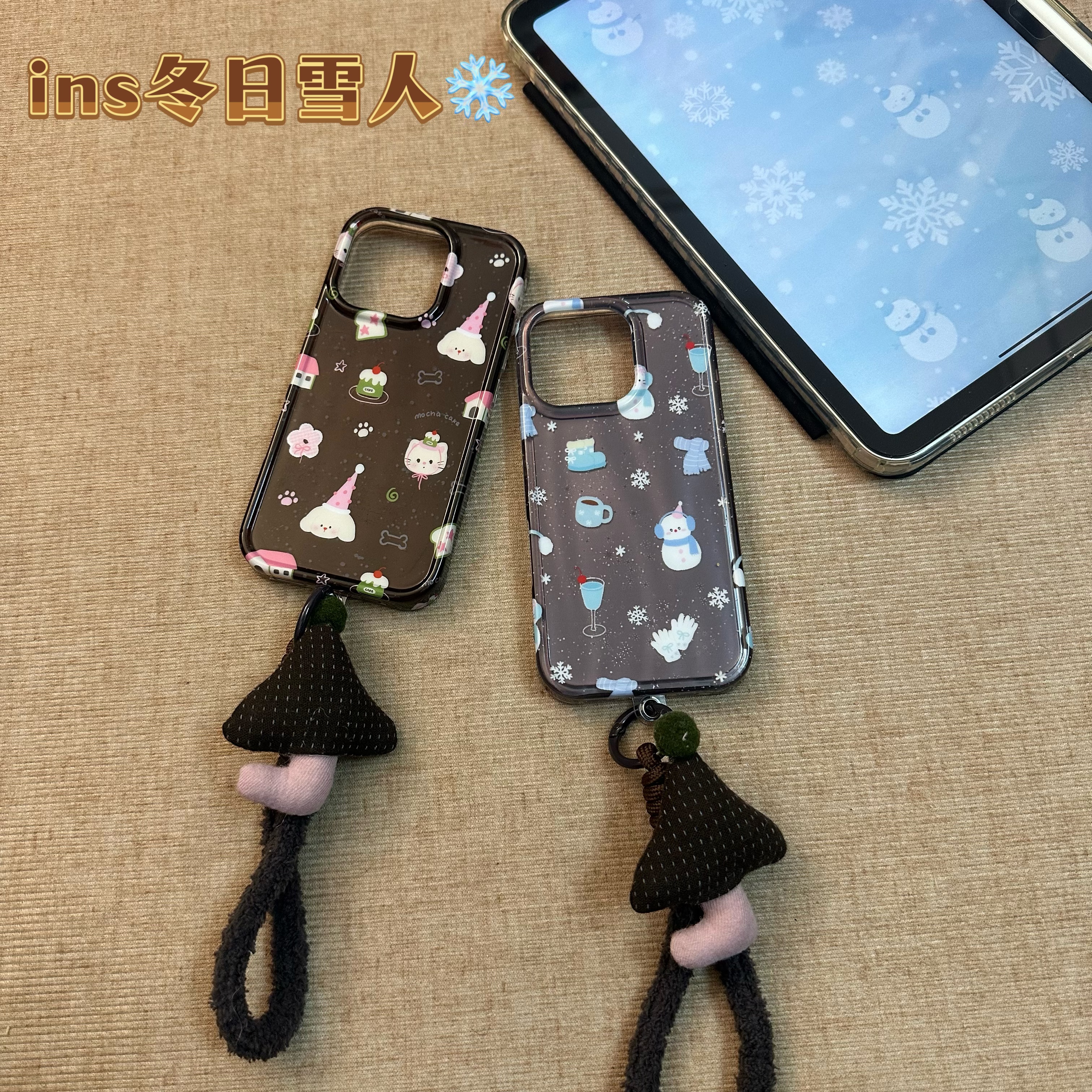 ins风冬日雪人适用苹果17promax/16pro手机壳iPhone151413女17pro