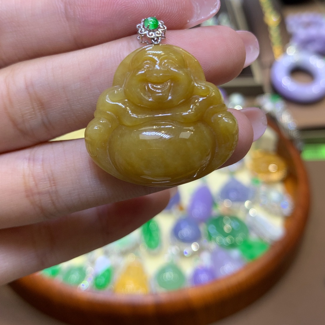 【闪购商品】翡翠18K金镶嵌颈饰翡翠