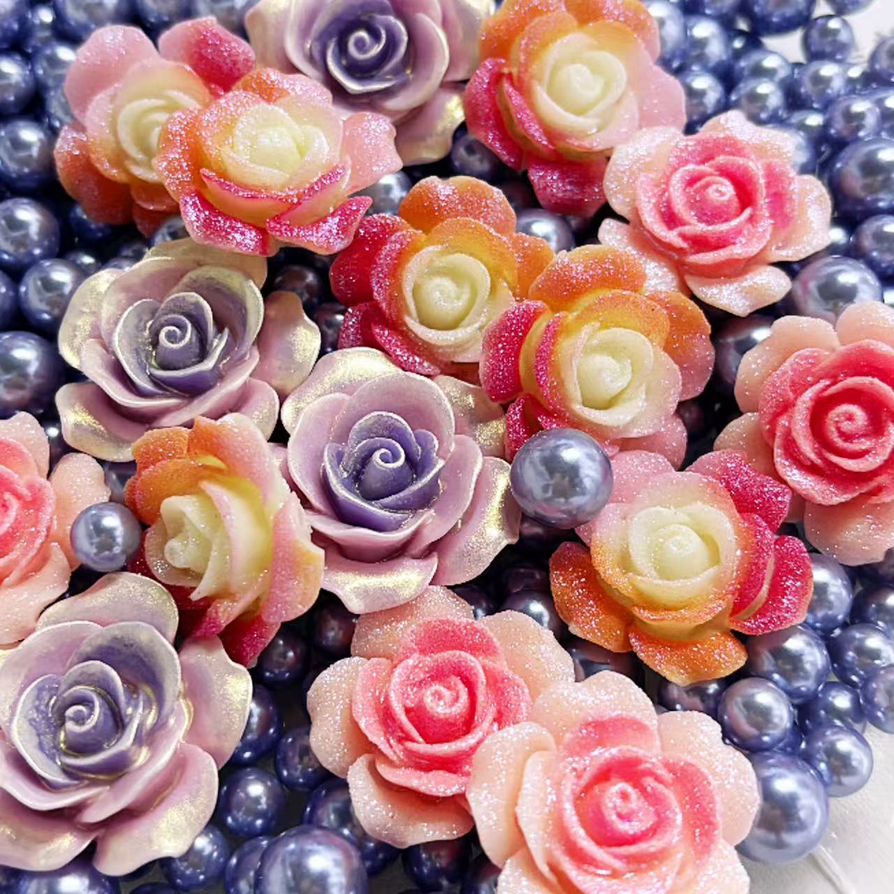 【金粉世家-三选一】卡30精致山茶花手工DIY配件3.0