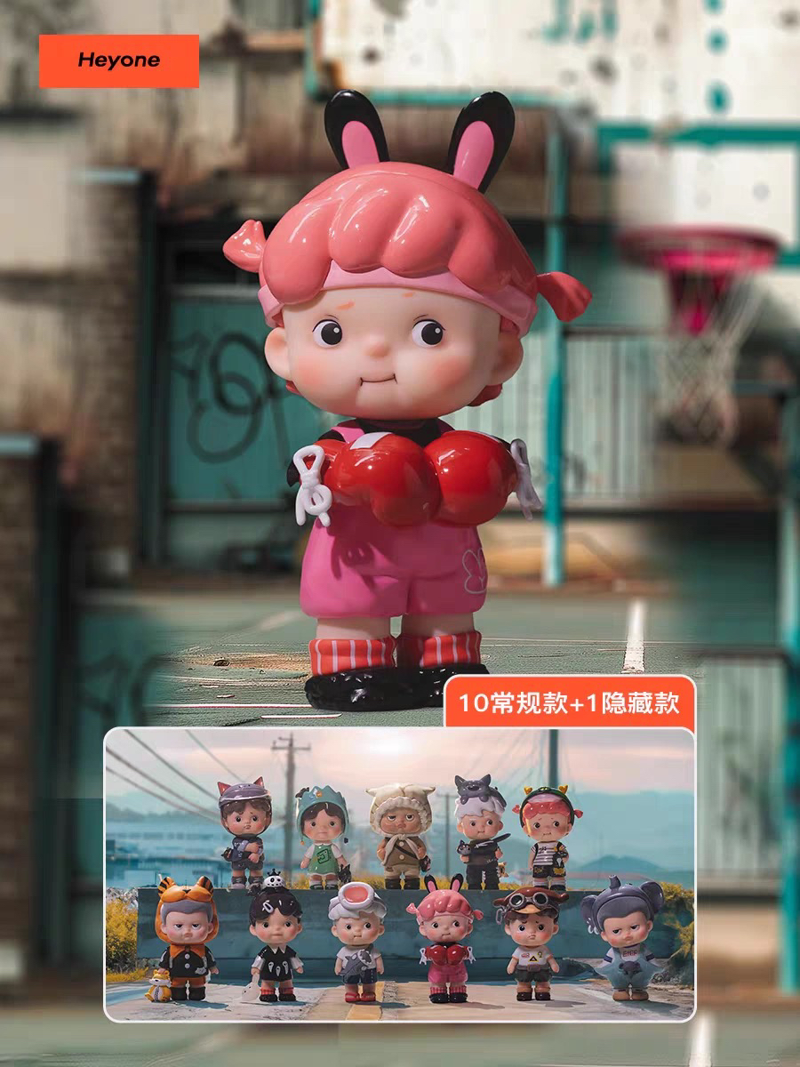 【拆盒】Heyone黑玩热载小分队铁皮巷的小时光潮玩盲盒2024新款手办