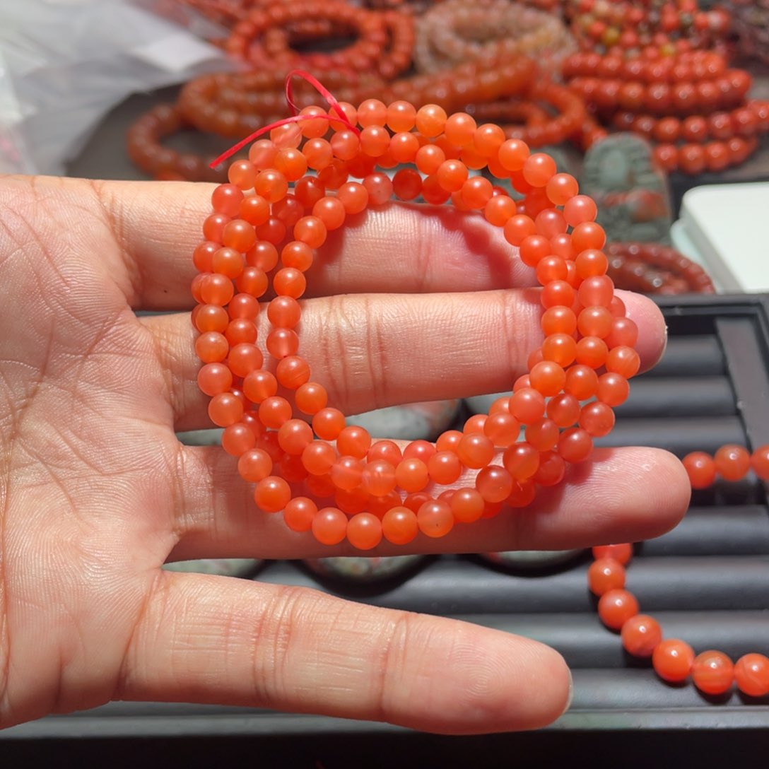南红玛瑙手链未镶嵌