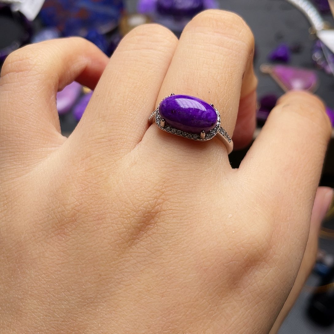 苏纪石（舒俱来）戒指银S925镶嵌