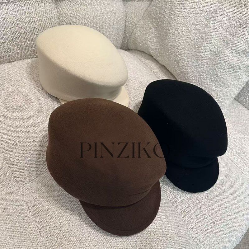 pinziko100羊毛秋冬贝雷帽女气质韩版帽子时尚百搭TJF429