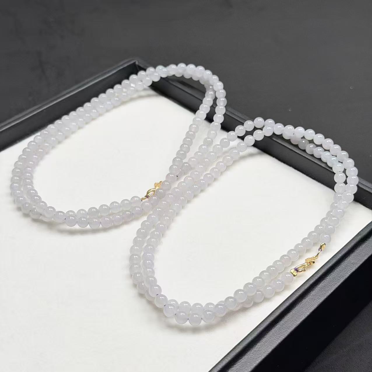 【睿泽赏宝】S925和田玉烟紫项链 多样性发一/有瑕 5mm  KS0090328