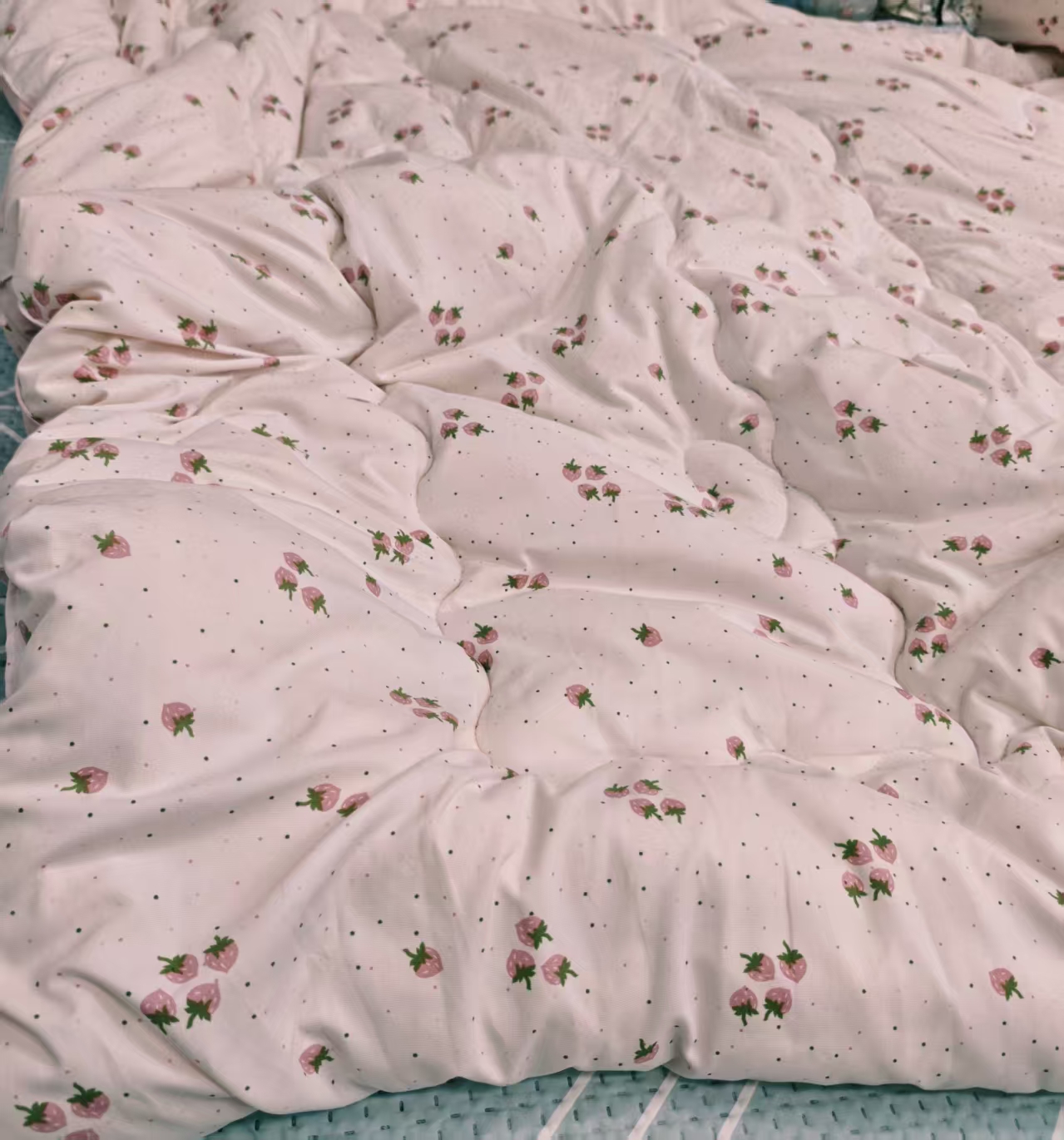 2米针织双层纱大豆被 家用大豆被秋冬被加厚冬被被子简约