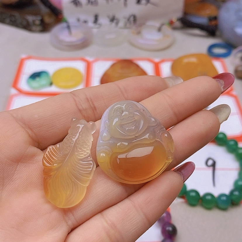 【闪购商品】未镶嵌玛瑙/玉髓珠宝半成品小*仙