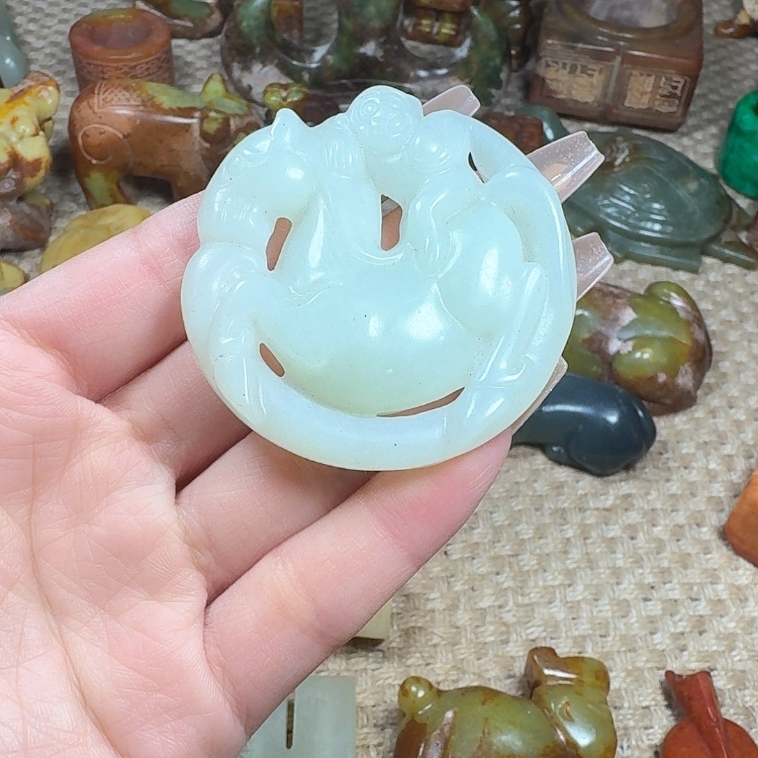 白玉菩提吊坠挂件