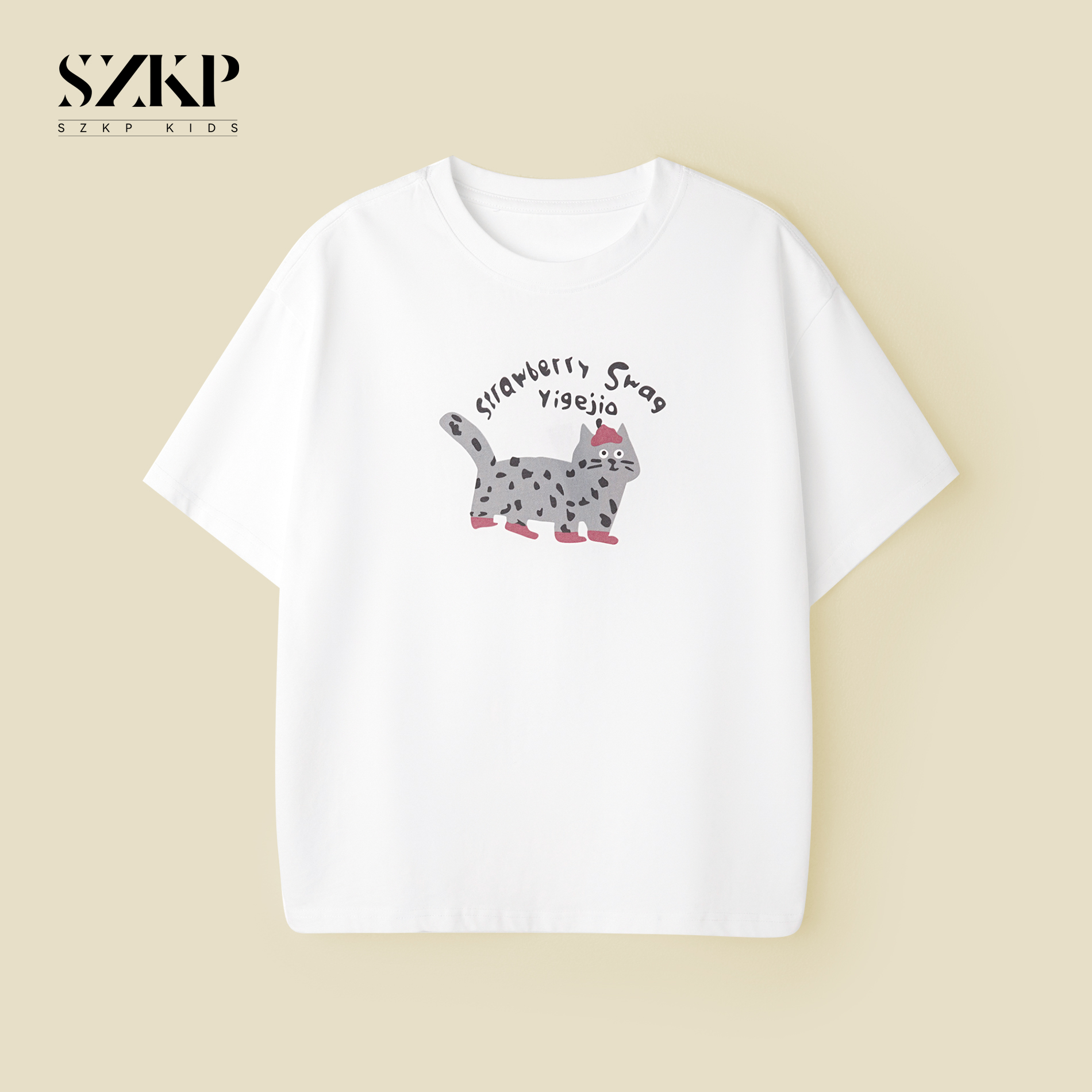 SZKP吸汗透气薄款t恤女童夏季新款儿童潮款短袖上衣FFYX551002